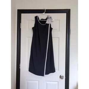 Size 14 navy blue bow dress